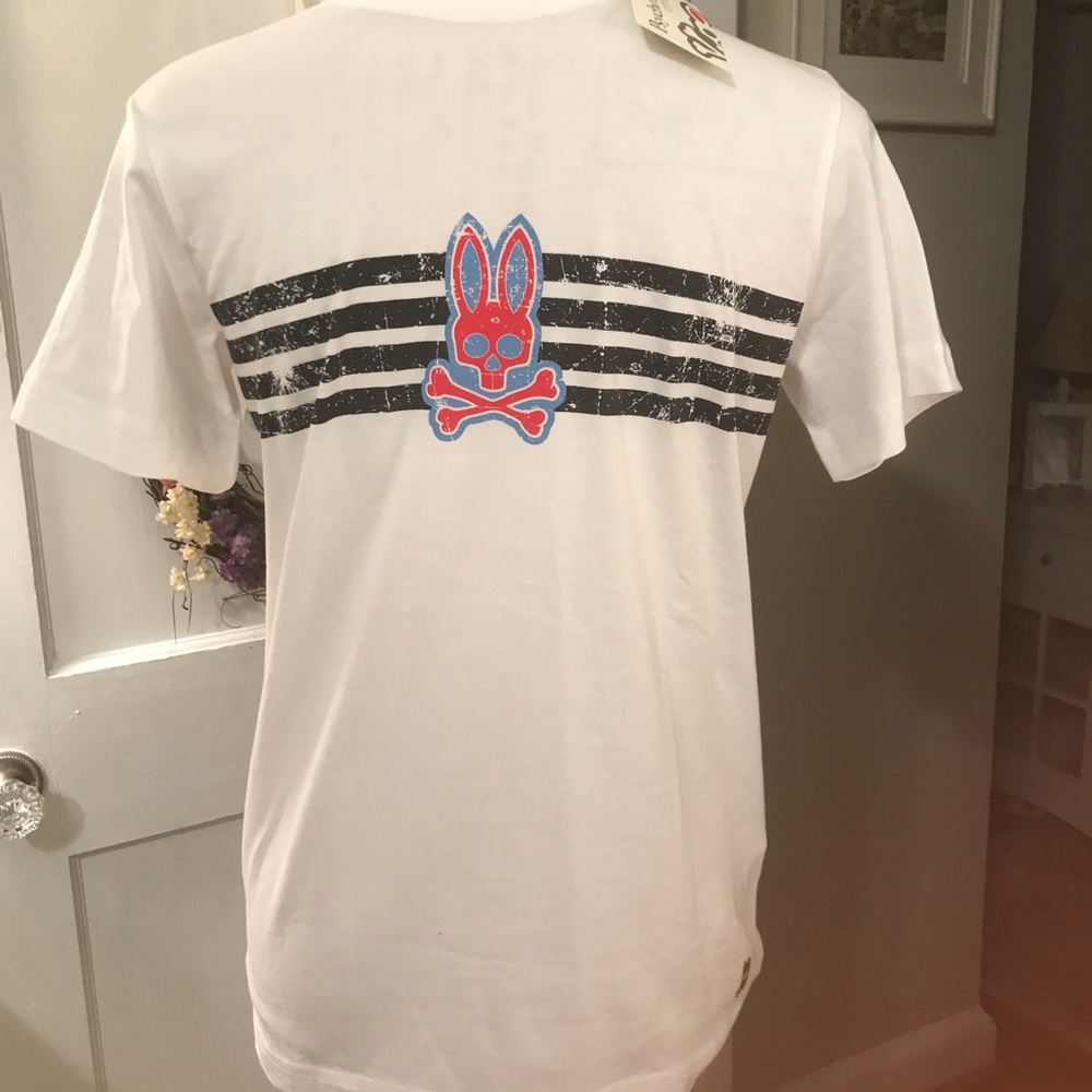 Psycho Bunny, NWT, short sleeve, white t shirt
